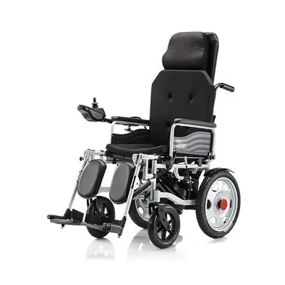 2024 New Hot Sale Cheap Foldable Portable Electric Wheelchair High Backrest Folding Reclining Wheelchair 1 1